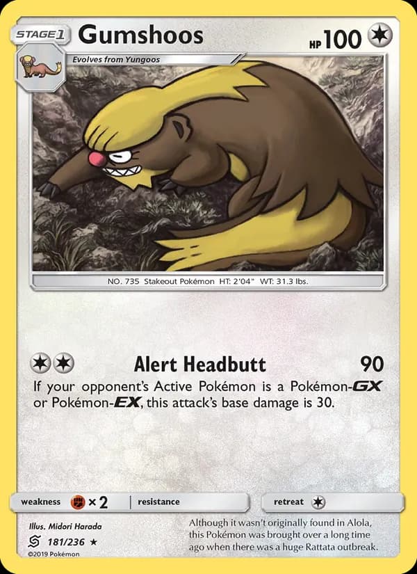 Gumshoos card in English