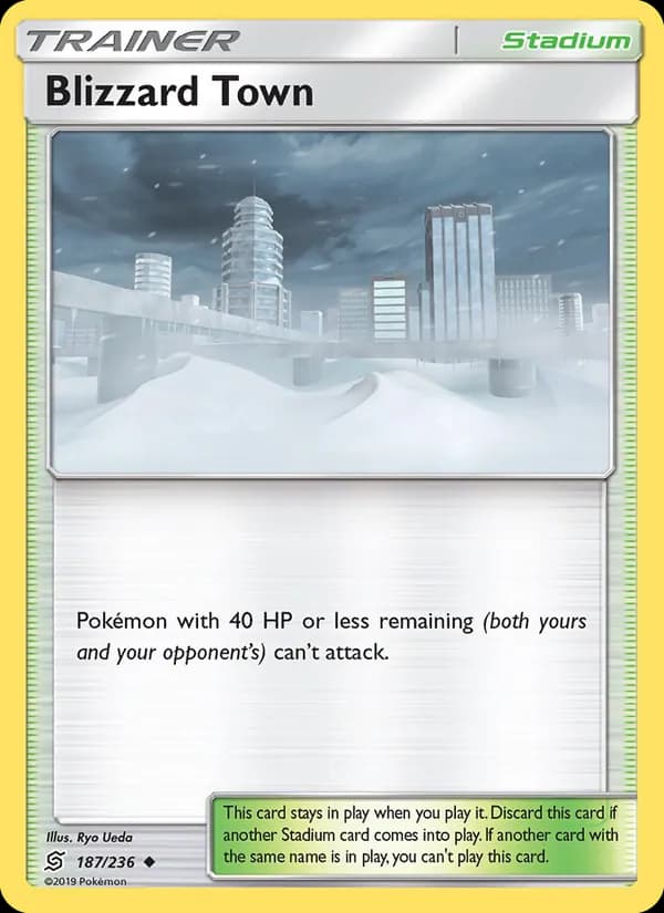 Blizzard Town card in English