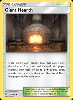Giant Hearth card in English