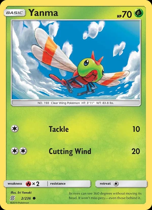 Yanma card in English