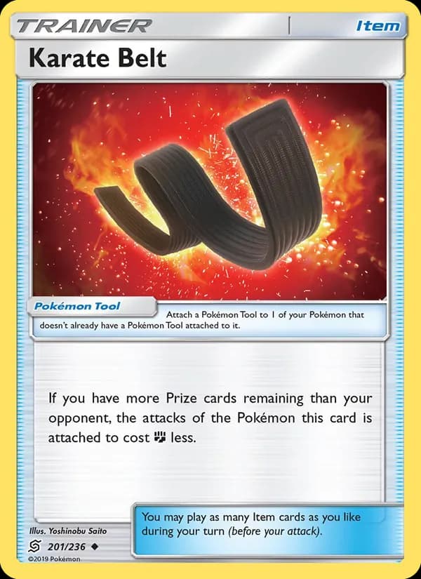 Karate Belt card in English