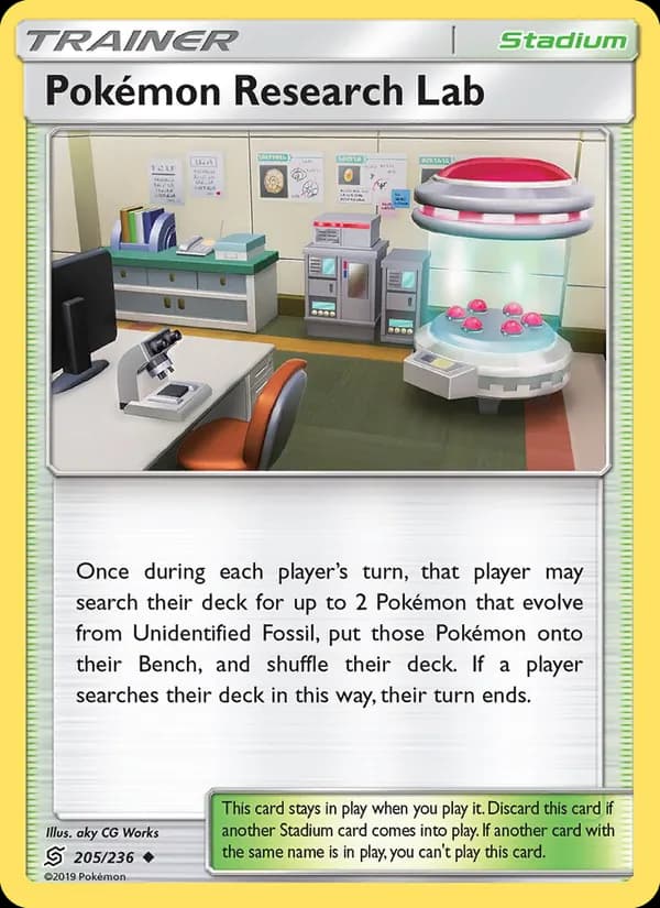 Pokémon Research Lab card in English