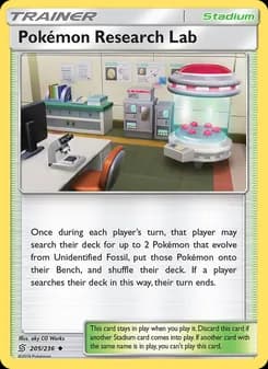 Pokémon Research Lab card in English