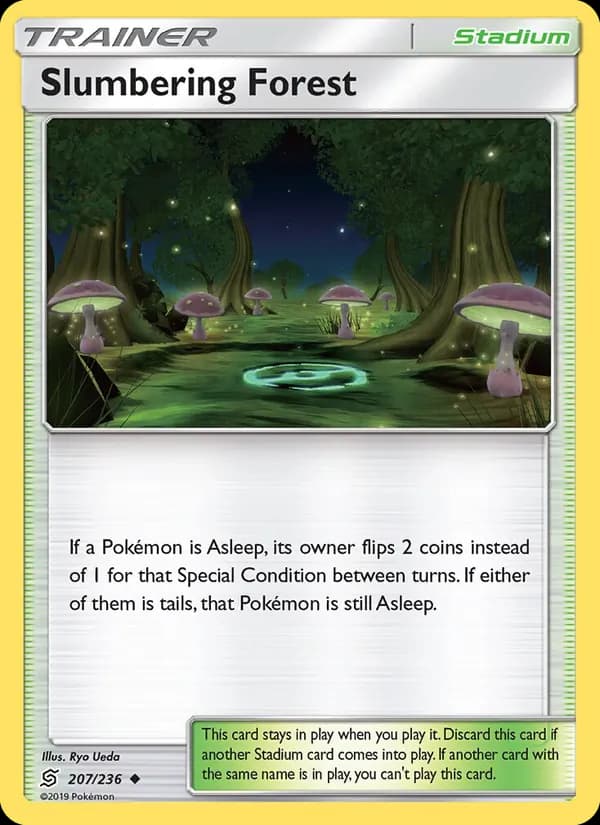 Slumbering Forest card in English