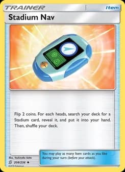 Stadium Nav card in English