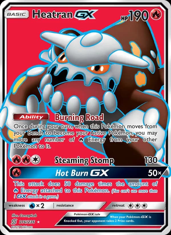 Heatran GX card in English