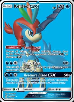 Keldeo GX card in English
