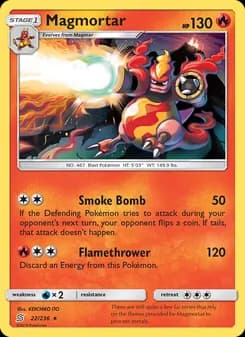 Magmortar card in English
