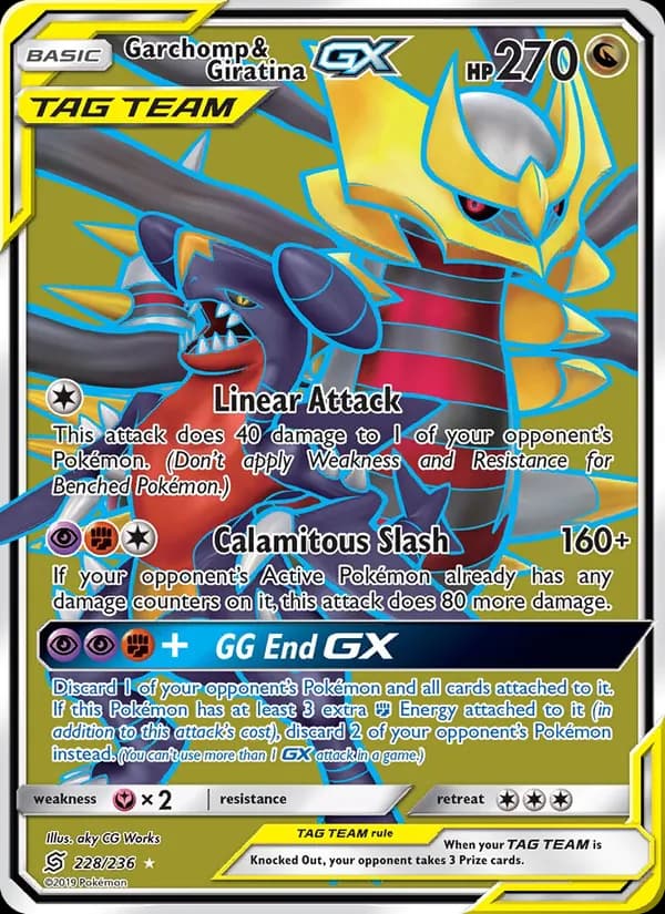 Garchomp & Giratina GX card in English