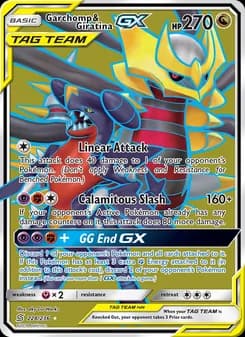 Garchomp & Giratina GX card in English