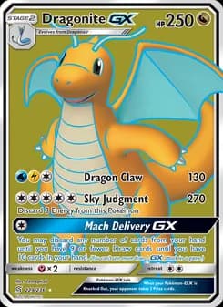 Dragonite GX card in English