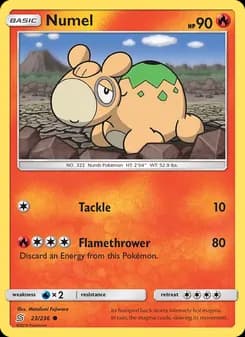 Numel card in English