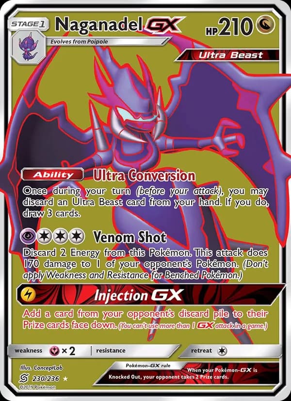 Naganadel GX card in English