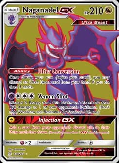 Naganadel GX card in English