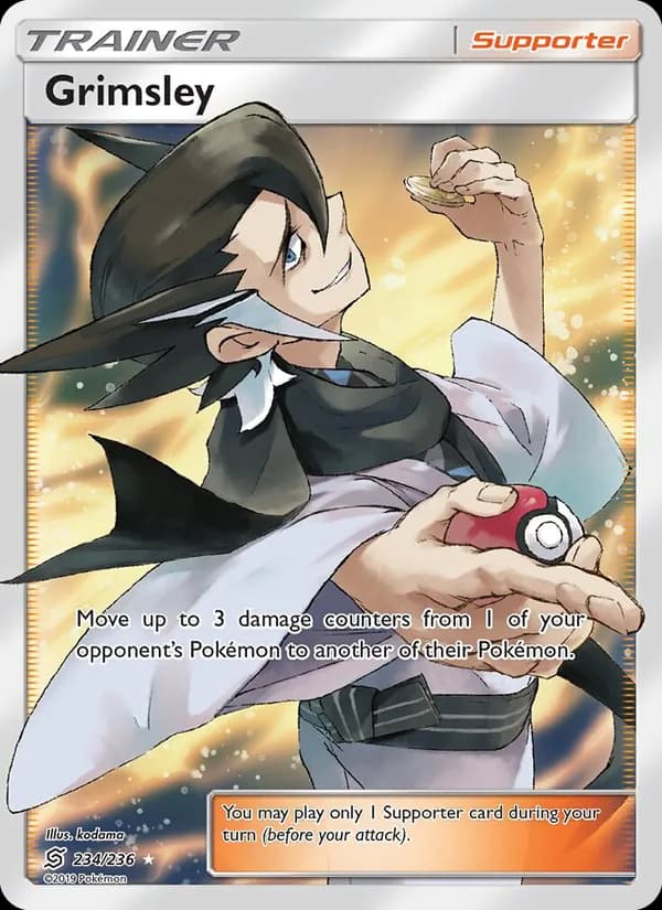 Grimsley card in English