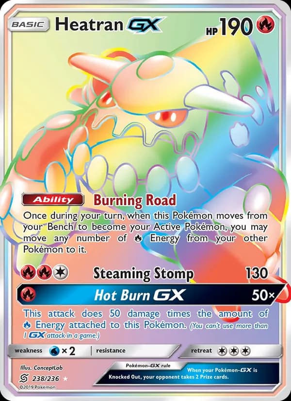 Heatran GX card in English