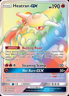 Heatran GX card in English