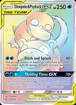 Slowpoke & Psyduck GX card in English