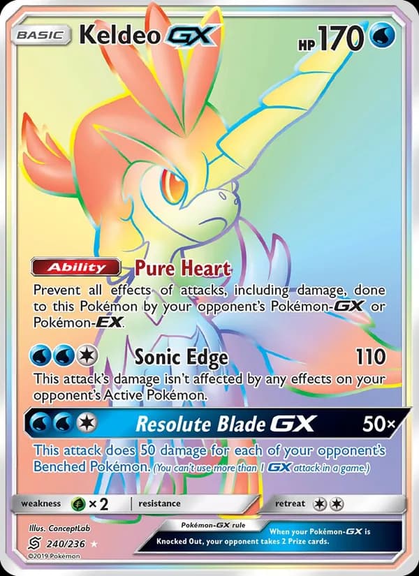 Keldeo GX card in English
