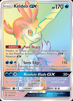 Keldeo GX card in English