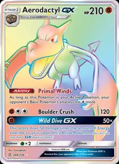 Aerodactyl GX card in English