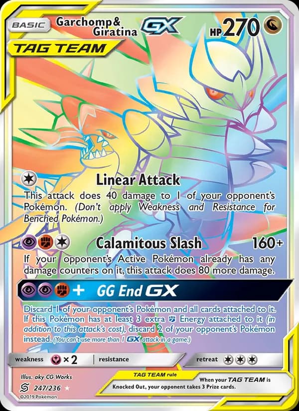 Garchomp & Giratina GX card in English