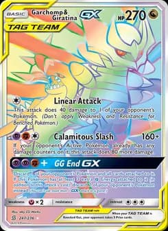 Garchomp & Giratina GX card in English