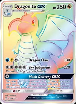 Dragonite GX card in English