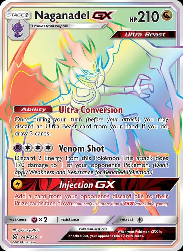 Naganadel GX card in English