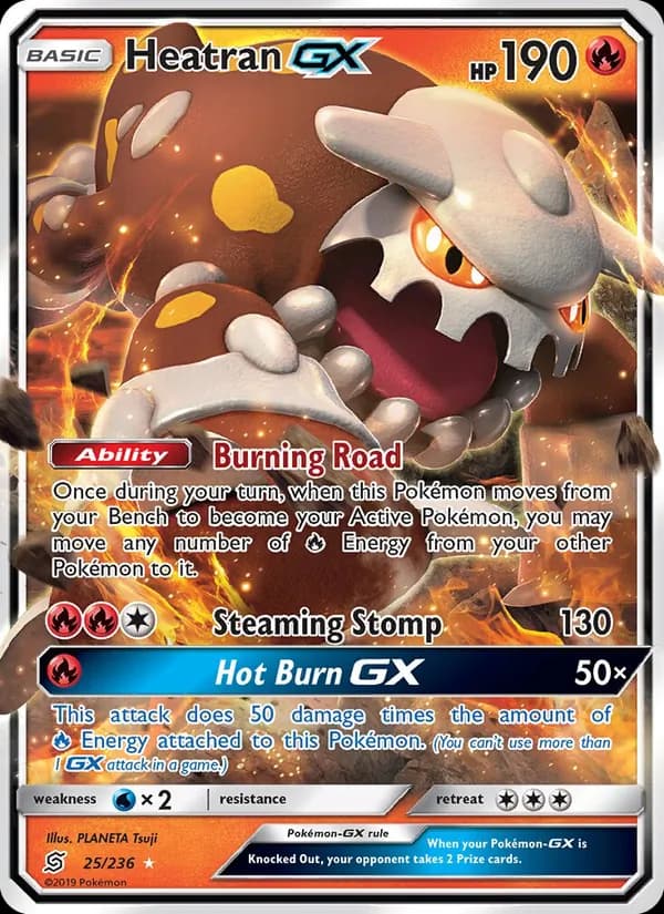 Heatran GX card in English