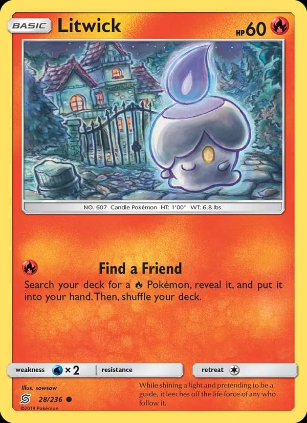Litwick card in English