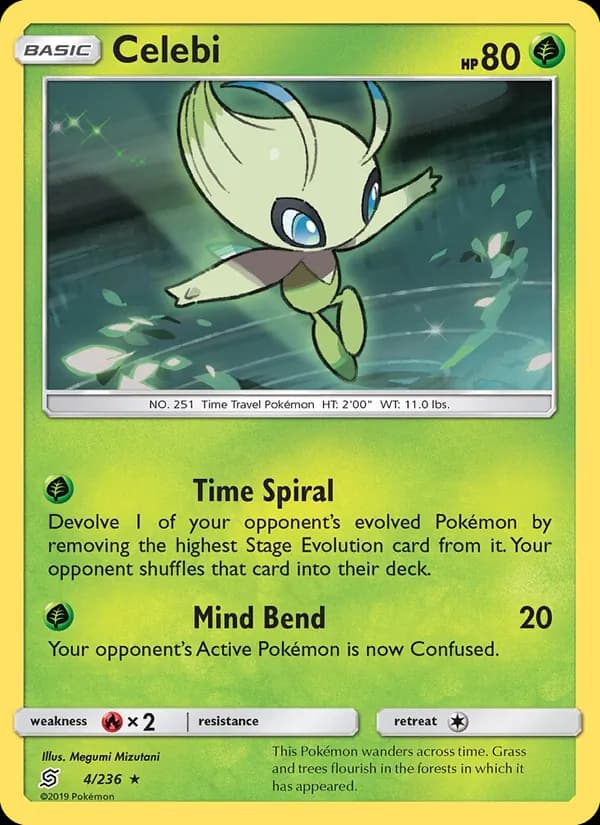 Celebi card in English