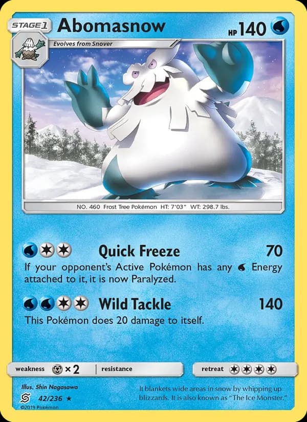 Abomasnow card in English