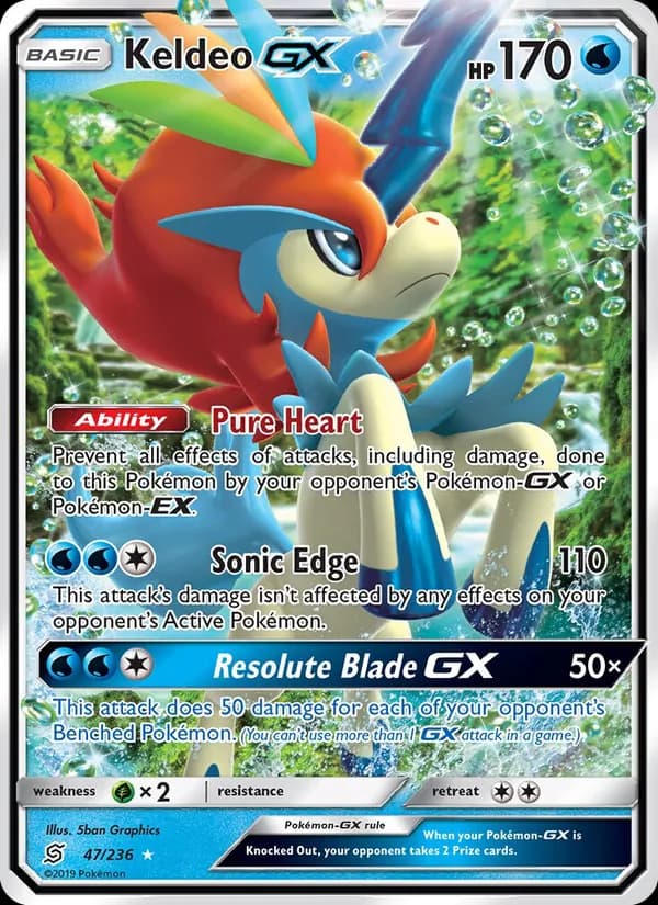 Keldeo GX card in English