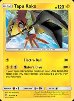 Tapu Koko card in English