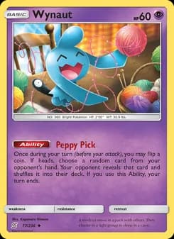 Wynaut card in English