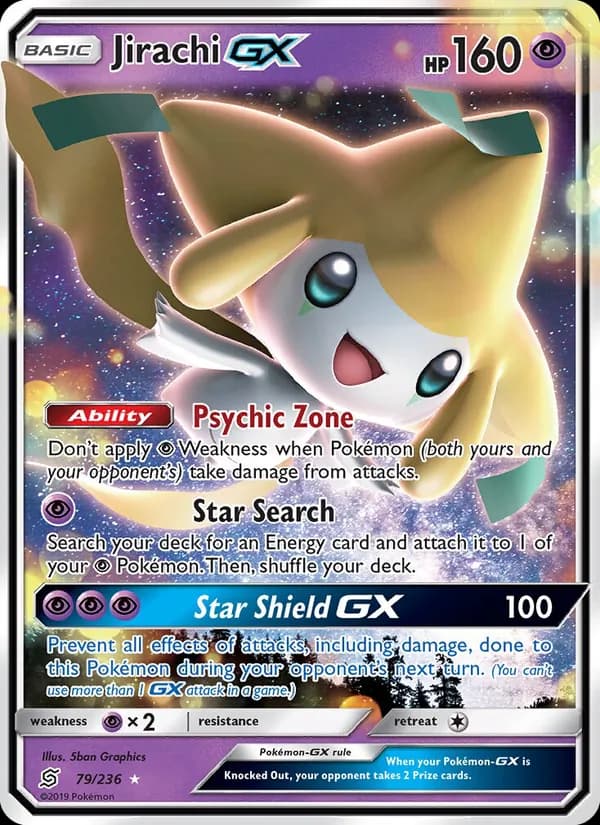 Jirachi GX card in English