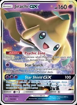 Jirachi GX card in English