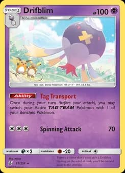 Drifblim card in English