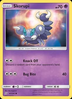 Skorupi card in English