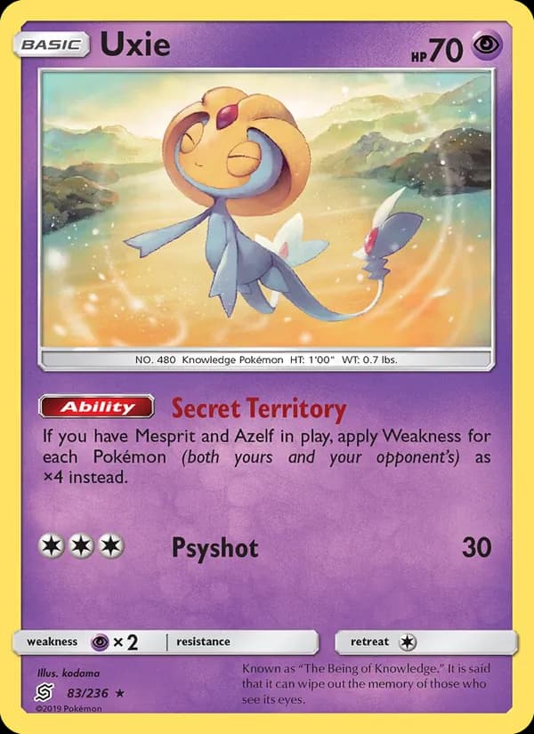 Uxie card in English