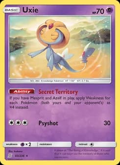 Uxie card in English