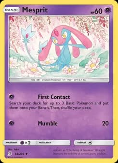Mesprit card in English