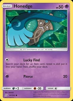 Honedge card in English