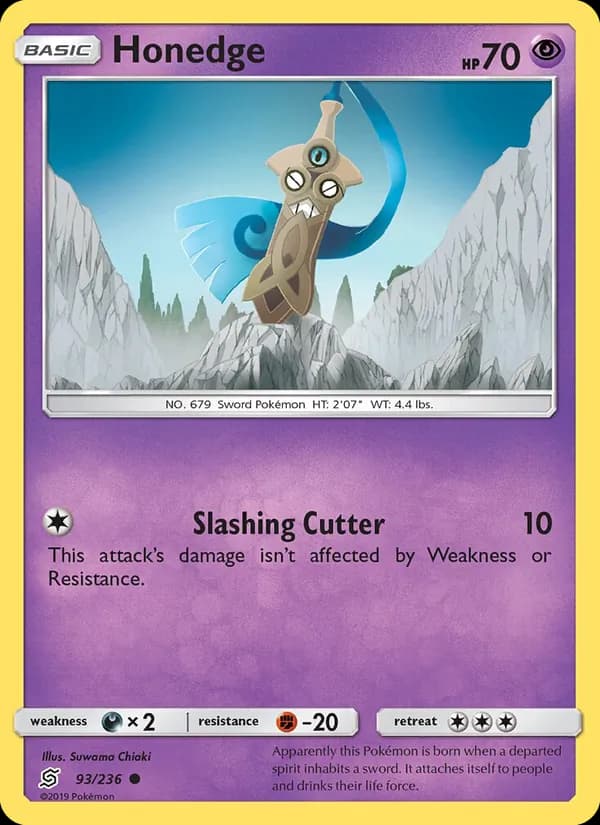 Honedge card in English