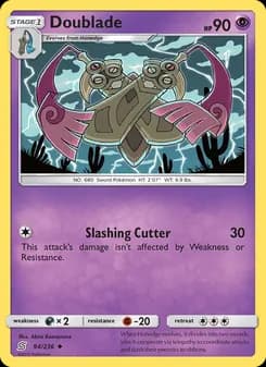 Doublade card in English