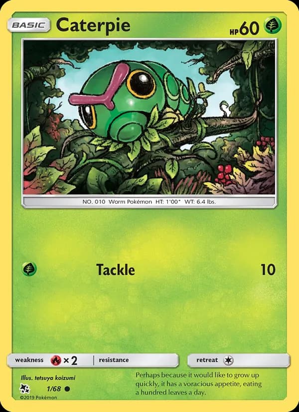 Caterpie card in English