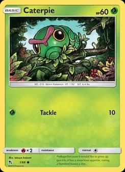 Caterpie card in English