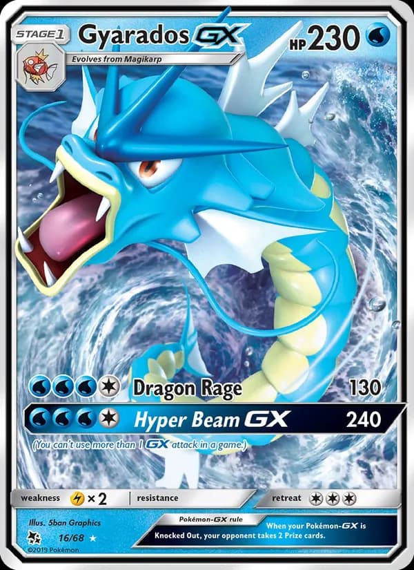 Gyarados GX card in English