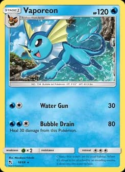 Vaporeon card in English